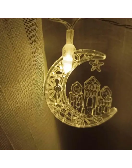Hilal Tasarımlı Ramazan Süslemesi 20 Led Usb Aydınlatma