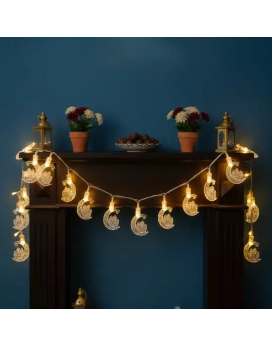 Hilal Tasarımlı Ramazan Süslemesi 20 Led Usb Aydınlatma