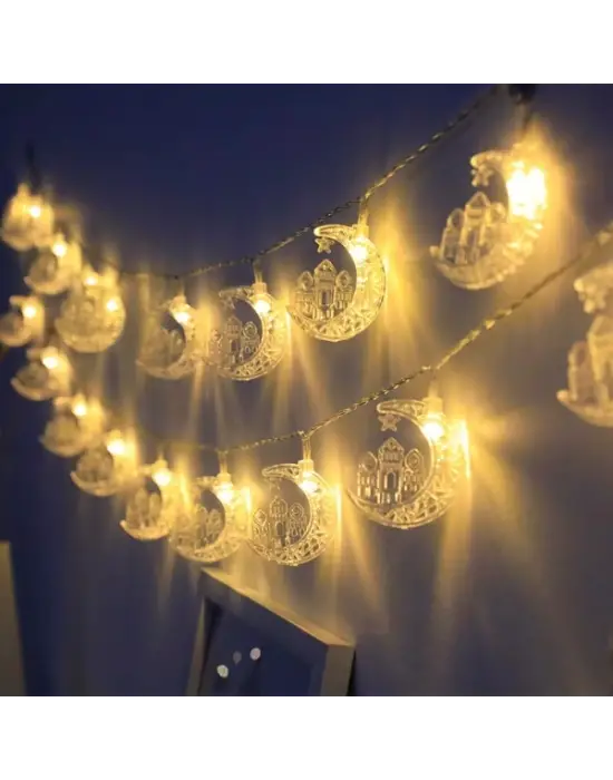 Hilal Tasarımlı Ramazan Süslemesi 20 Led Usb Aydınlatma