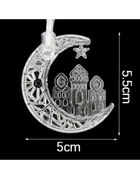 Hilal Tasarımlı Ramazan Süslemesi 20 Led Usb Aydınlatma
