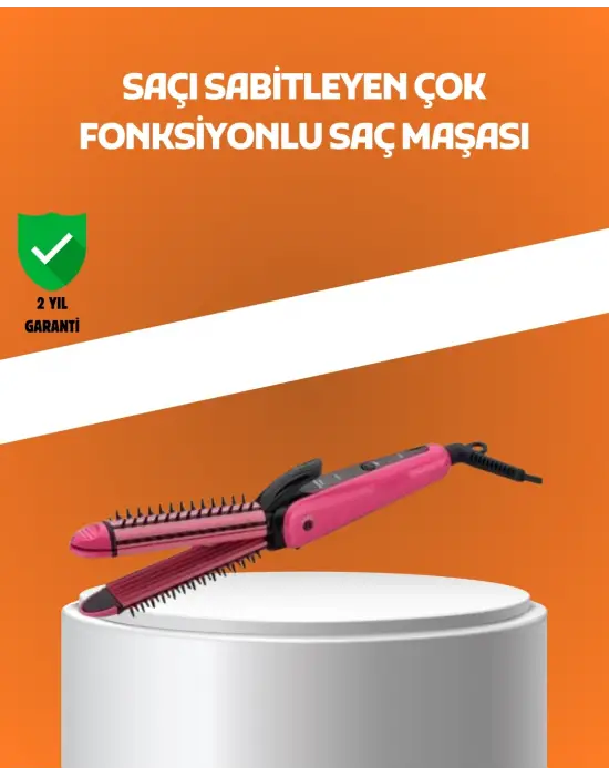 Hızlı Isınan Saç Maşası Ve Düzleştirici | Çift Fonksiyonlu