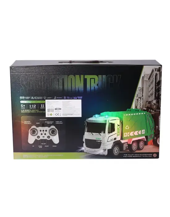 Omarı Metal Kumandalı Çöp Arabası - Çocuklar İçin Eğlenceli Oyun Aracı