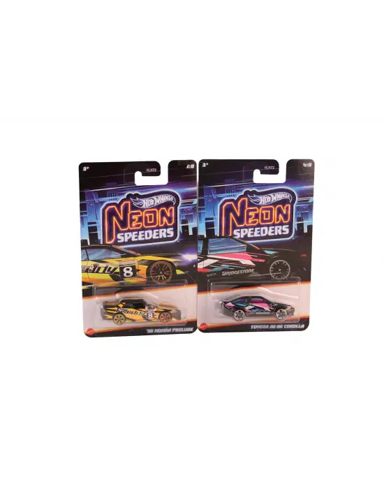 HLH72 Hot Wheels Neon Yarışlar Temalı Arabalar 10 adet koli ile satılır. Koli fiyatıdır.