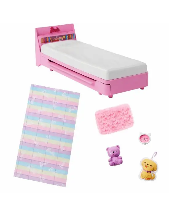 HMM64 My First Barbie - İlk Barbie Bebeğim - Barbienin Yatağı Oyun Seti