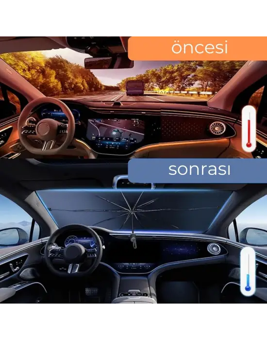 Honda City, Opel Astra, Peugeot 308, Citroen C4, Fiat Linea Uyumlu Oto Şemsiye