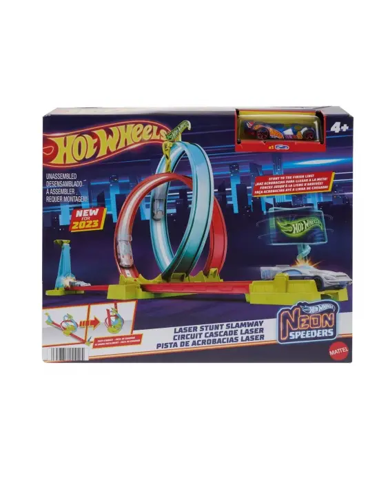 HPC05 Hot Wheels Neon Yarışlar Çifte Çemberde Yarış Seti