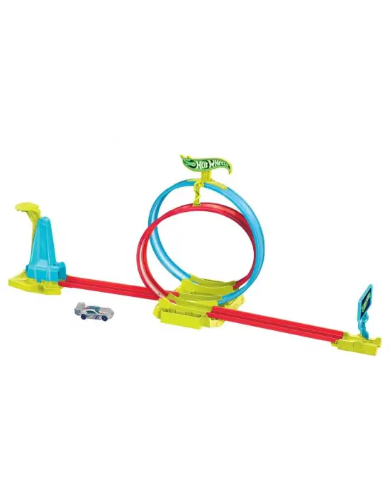 HPC05 Hot Wheels Neon Yarışlar Çifte Çemberde Yarış Seti