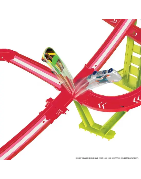 Omarı Neon Yarışlar Çoklu Yarış Heyecanı Pist Seti