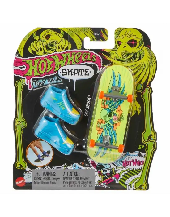 Omarı Renkli Neon Temalı Parmak Kaykay ve Ayakkabı Seti