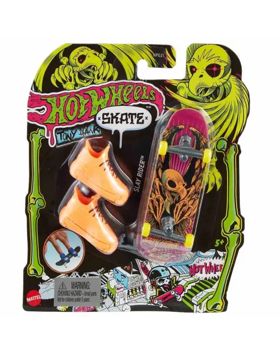 Omarı Renkli Neon Temalı Parmak Kaykay ve Ayakkabı Seti