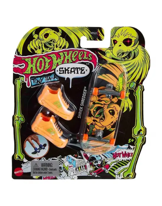 Omarı Renkli Neon Temalı Parmak Kaykay ve Ayakkabı Seti