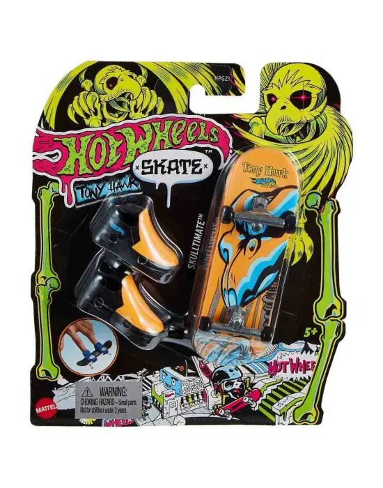 Omarı Renkli Neon Temalı Parmak Kaykay ve Ayakkabı Seti