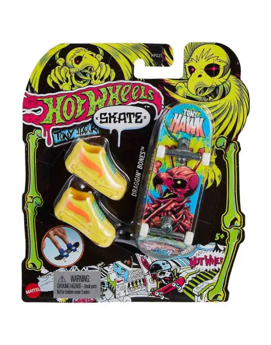 Omarı Renkli Neon Temalı Parmak Kaykay ve Ayakkabı Seti