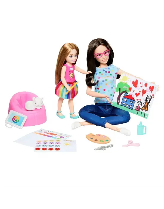 HRG48 Barbie ve Chelsea Sanat Atölyesi Oyun Seti