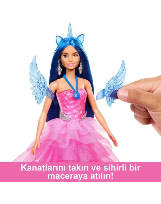 HRR16 Barbie Mavi Saçlı Prenses Bebek