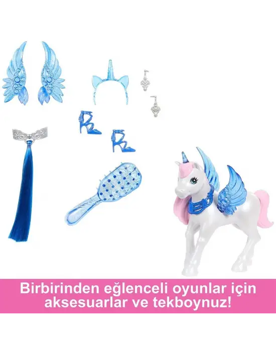 HRR16 Barbie Mavi Saçlı Prenses Bebek