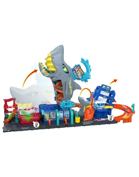 HTN82 Hot Wheels Muhteşem Köpek Balığı Araba Yıkama Oyun Seti
