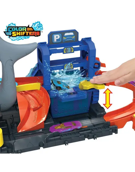 HTN82 Hot Wheels Muhteşem Köpek Balığı Araba Yıkama Oyun Seti
