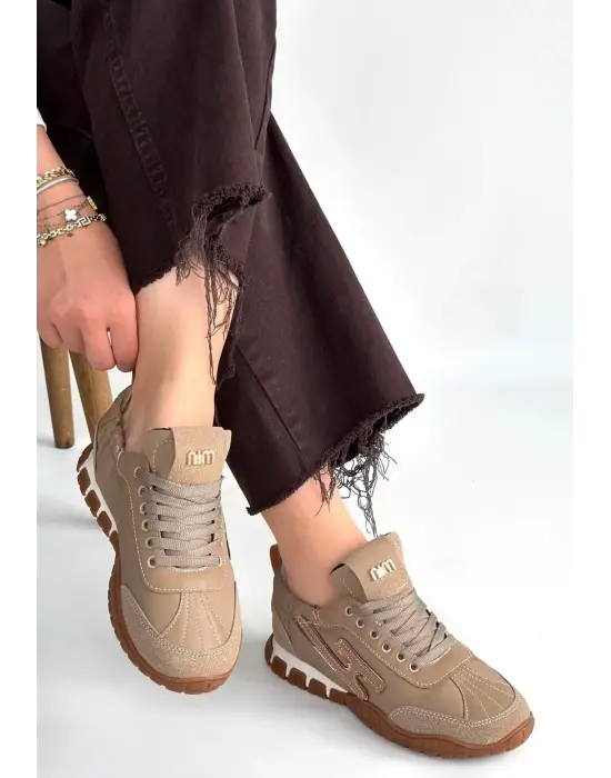 Huer Vizon Nubuk Bağcıklı Spor Ayakkabı