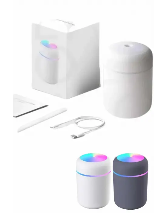 Humidifier Led Işıklı Mini Ortam Oda Kokusu Aromaterapi Buhardanlık