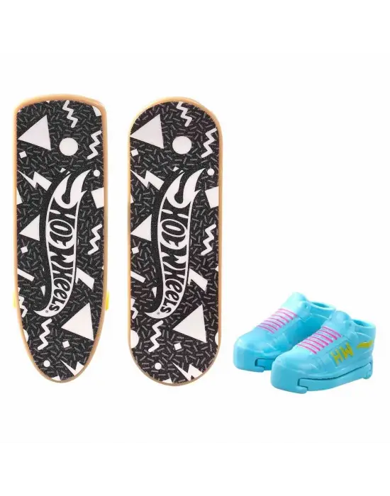 Omarı Retro Temalı İkili Parmak Kaykay ve Ayakkabı Seti