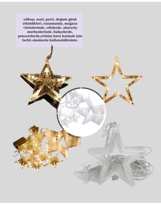 İç Mekan Uyumlu Yıldız Peri Led Perde 3x3 Metre