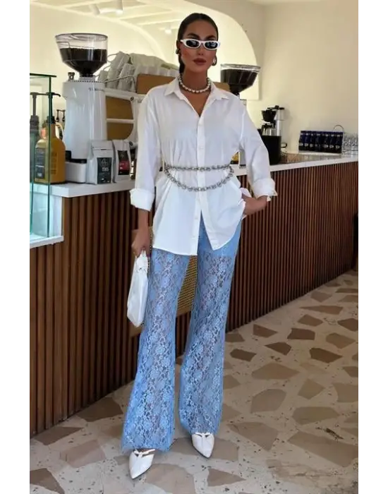 İçi Astarlı Dantel Pantolon 0081