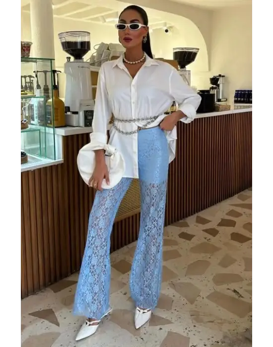 İçi Astarlı Dantel Pantolon 0081