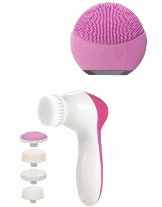 İkili Cilt Bakım Seti 5 Başlıklı Yüz Temizleme Ve Masaj Aleti Canlandırıcı Ve Onarıcı