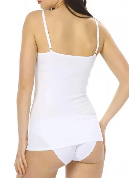 Omarı Rahat Ve Şık Emzirme Atleti Beyaz Renk