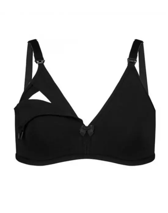 Omarı Rahat ve Şık Siyah Emzirme Sütyeni