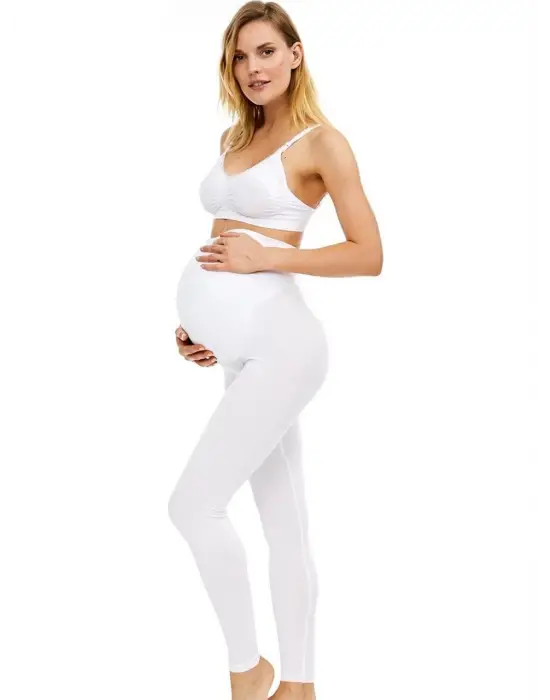 Omarı Rahat ve Şık Uzun Hamile Tayt White