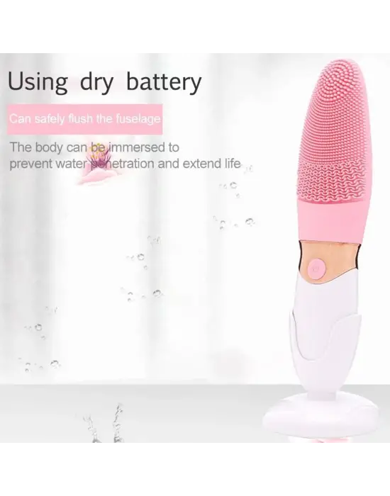 Omarı İnce Kaba Silikon Uçlu Elektrikli Yüz Temizleyici Fırça