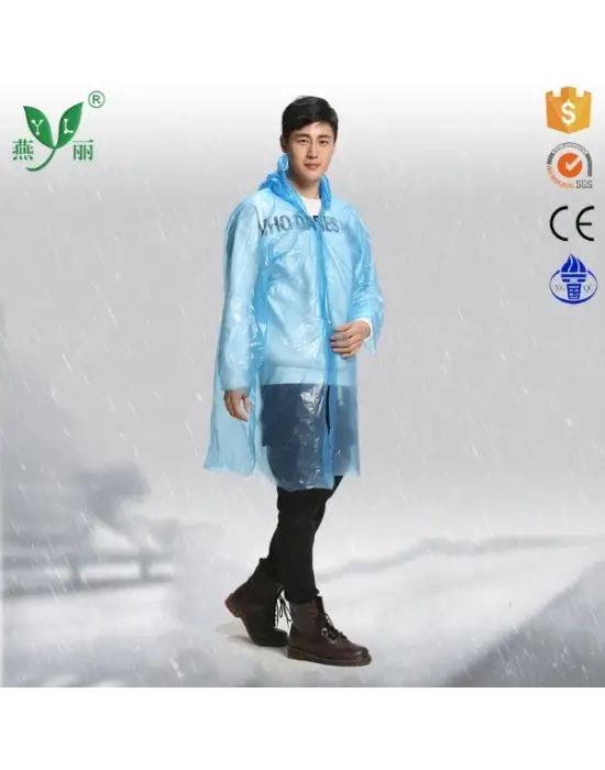 İnce Şeffaf Yağmurluk