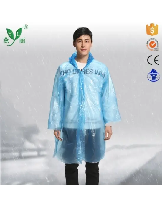 İnce Şeffaf Yağmurluk