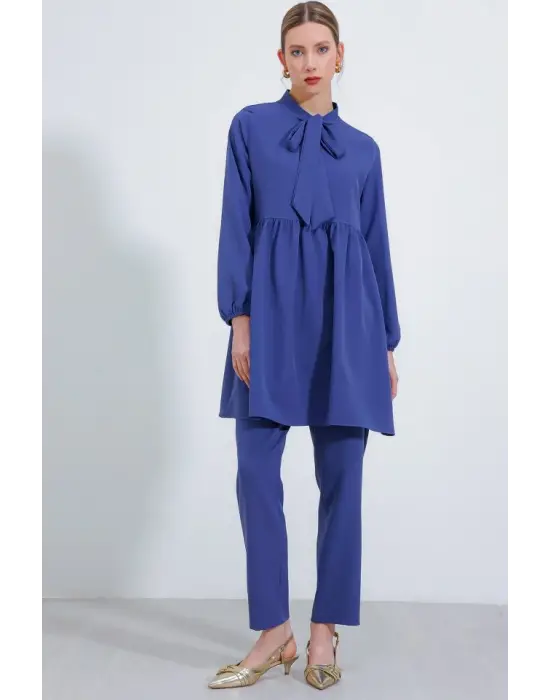 İndigo Örme Pantolon Tunik Alt Üst Takım 6654