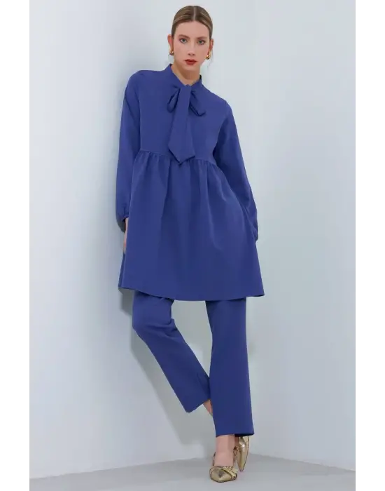 İndigo Örme Pantolon Tunik Alt Üst Takım 6654