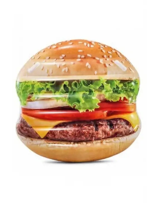 Omarı Yüksek Kaliteli Yüzme Keyfi - Şişme Hamburger Ada Yatak