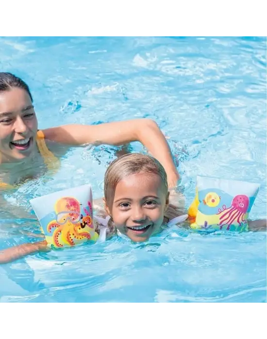 Omarı Tropikal Desenli Yüzme Kolluğu - 23x15 cm