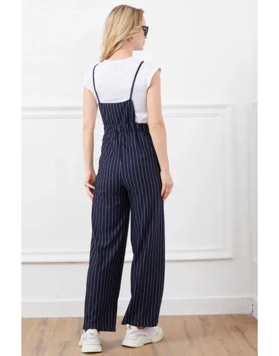 Omarı Rahat ve Şık Beli Lastikli Tulum