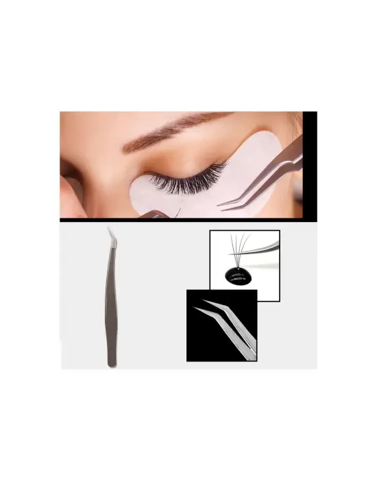 Omarı İpek Kirpik Şekillendirme Cımbızı