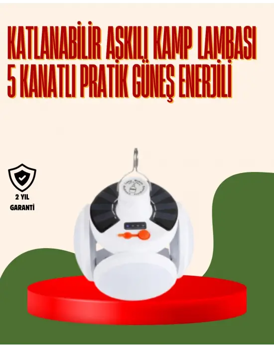 Ipx4 Suya Dayanıklı, Katlanabilir Led Kamp Lambası Ve Acil Durum Işığı