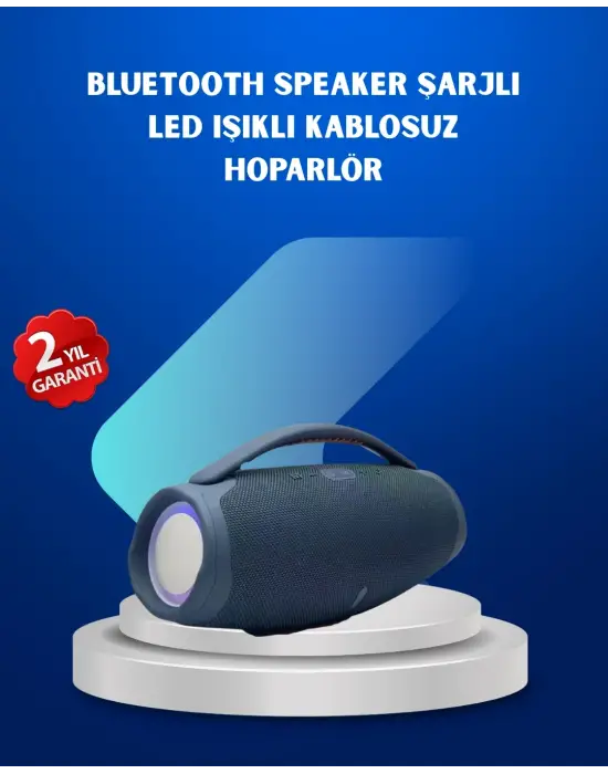 Ipx5 Su Geçirmez Taşınabilir Bluetooth Hoparlör Renkli Işıklı