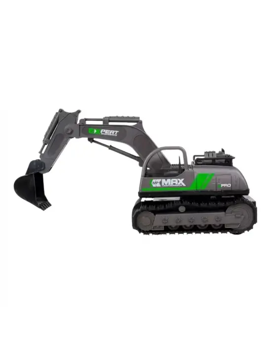 İş Makinaları Serisi - Şarjlı Uzaktan Kumandalı Excavator - Yeşil