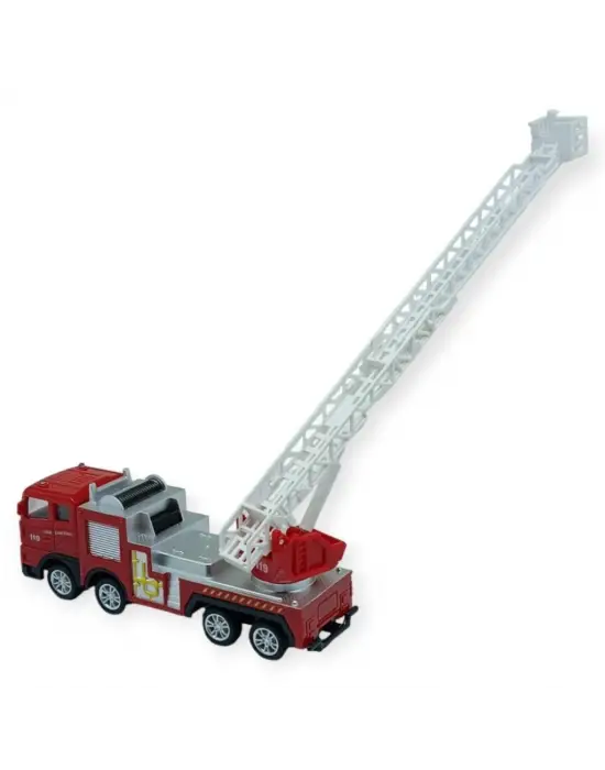 İş Makinaları Serisi - Sürtmeli İtfaiye Aracı 16 cm  - Uzayan Merdiven
