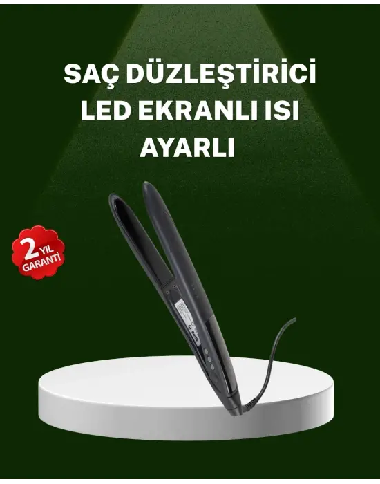 Isı Ayarlı 2025 Titanyum Kaplama Seramik Plakalı Saç Düzleştirici A Kalite Orijinal