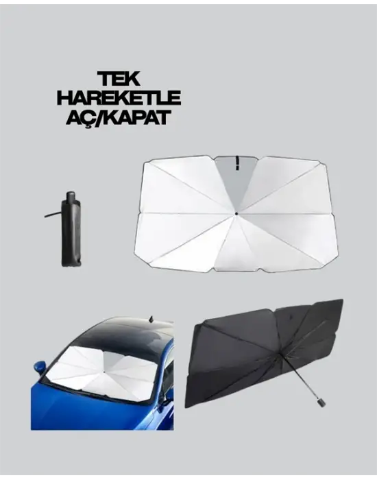 Isı Ve Uv Engelleyici Güneşlik – 360° Bükülebilir Şemsiye Sapı İle Konfor