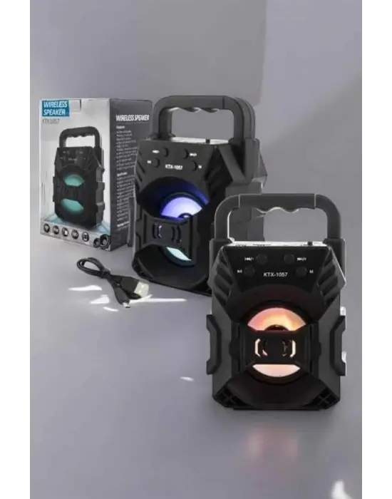 Işıklı Bluetooth Hoparlör Müzik Ve Renkli Işık Taşınabiilir