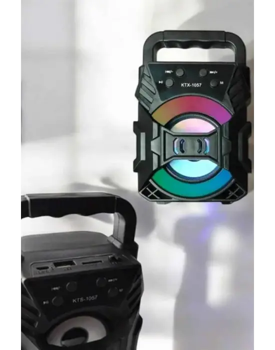 Işıklı Bluetooth Hoparlör Müzik Ve Renkli Işık Taşınabiilir