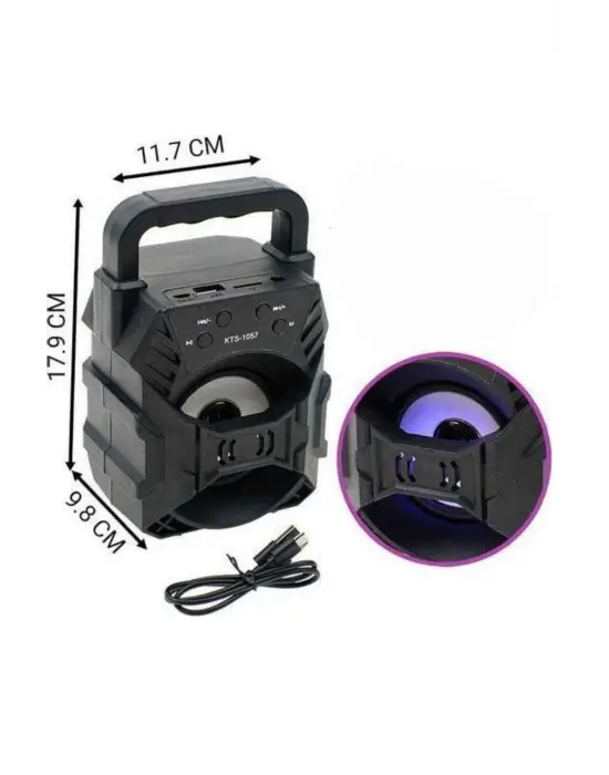 Işıklı Bluetooth Hoparlör Ses Bombası Taşınabilir Yüksek Ses Kaliteli Radyo Özelliği